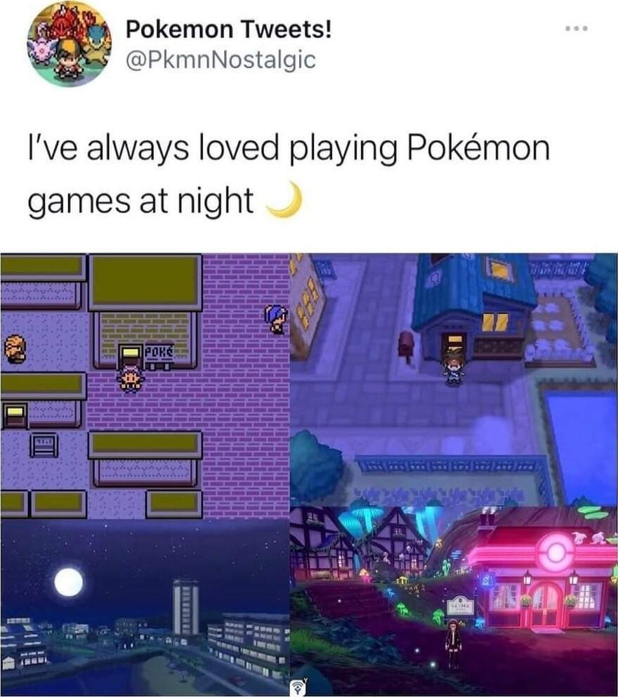 Pokemon Tweets o kmnNostalg Ive always loved playing Pokmon games at night