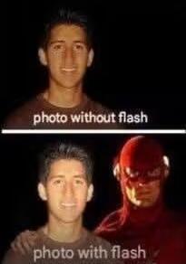 photo without flash, photo with flash