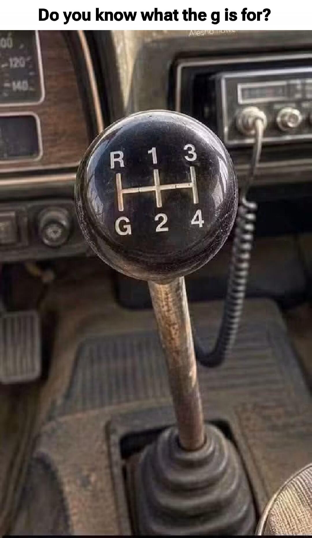 Do you know what the g is for? R 1 3 G 2 4