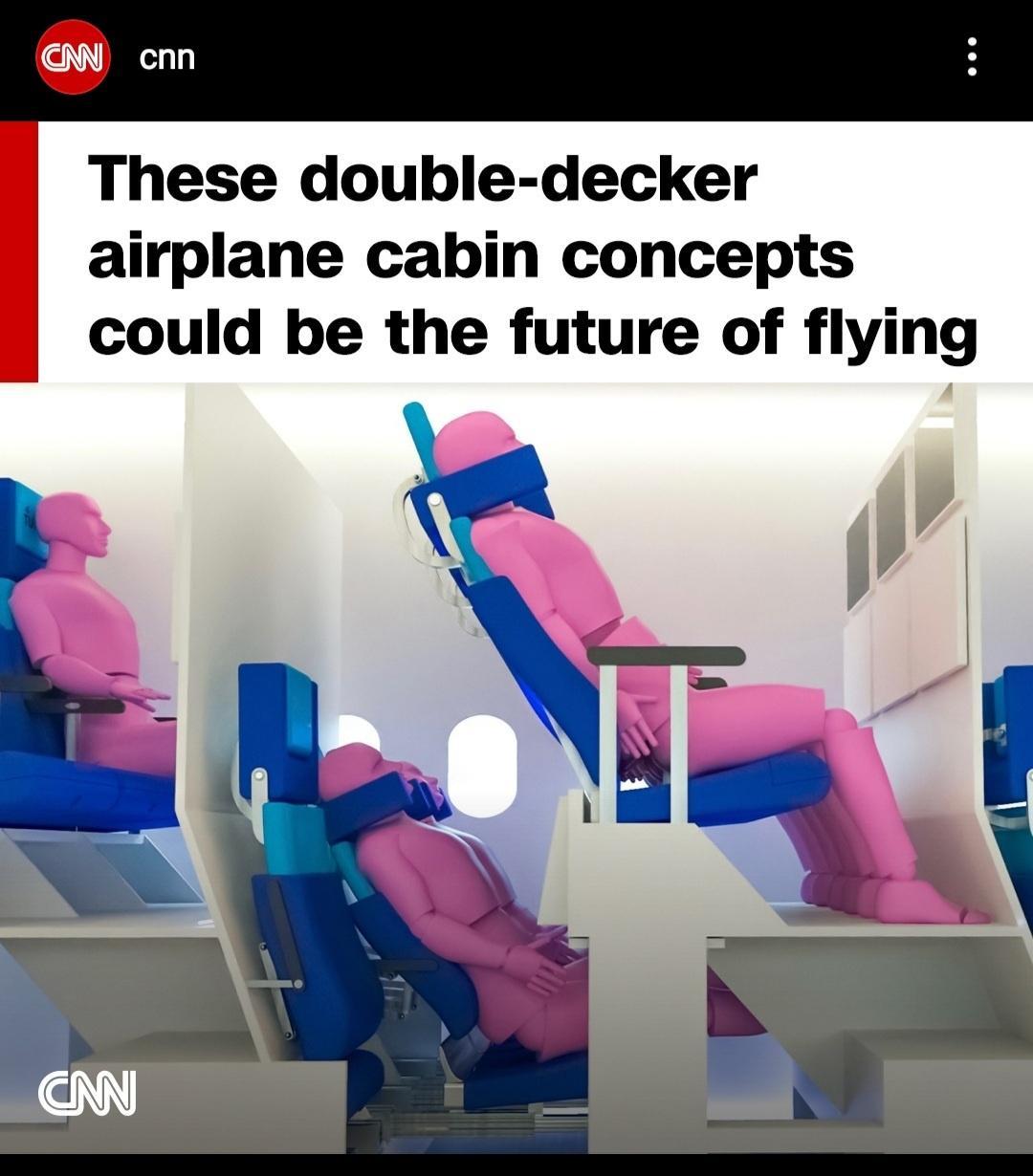 These double decker airplane cabin concepts could be the future of flying