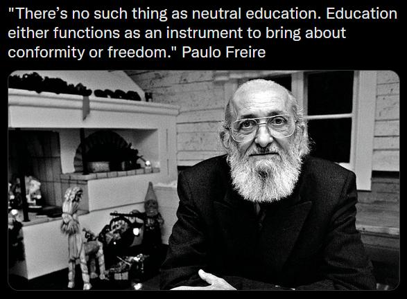 ALEICER T R G R EITENE T M G TGET either functions as an instrument to bring about conformity or freedom Paulo Freire