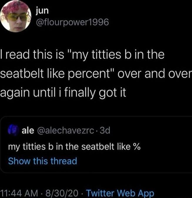 jun flourpower1996 read this is my titties b in the LTI TCR ol ol Tal alelVTaTale RoVLCTs again until i finally got it ale alechavezrc 3d A G AN RGERCET R IR EUNRGIERGICET 1144 AM 83020 Twitter Web App