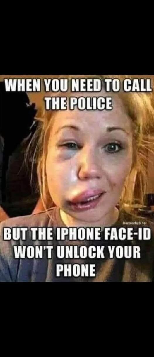 WHEN YOU NEED TO CALL THE POLICE BUT THE IPHONE FACE-ID WON'T UNLOCK YOUR PHONE