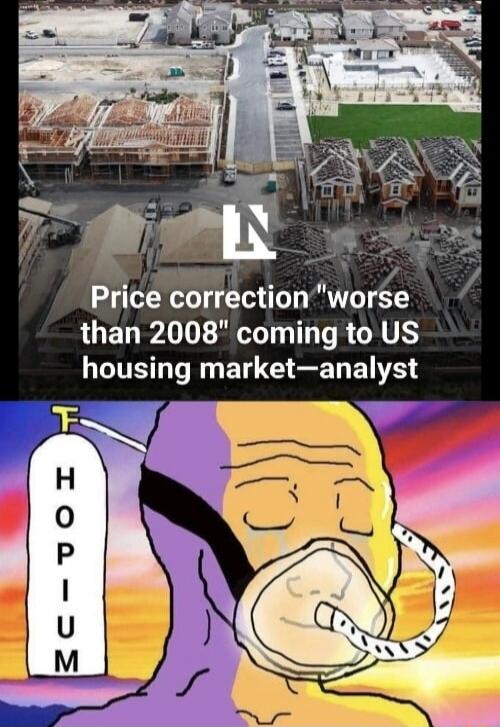 Price correction 'worse than 2008' coming to US housing market—analyst
HOPIUM