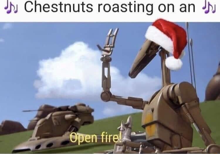 Chestnuts roasting on an