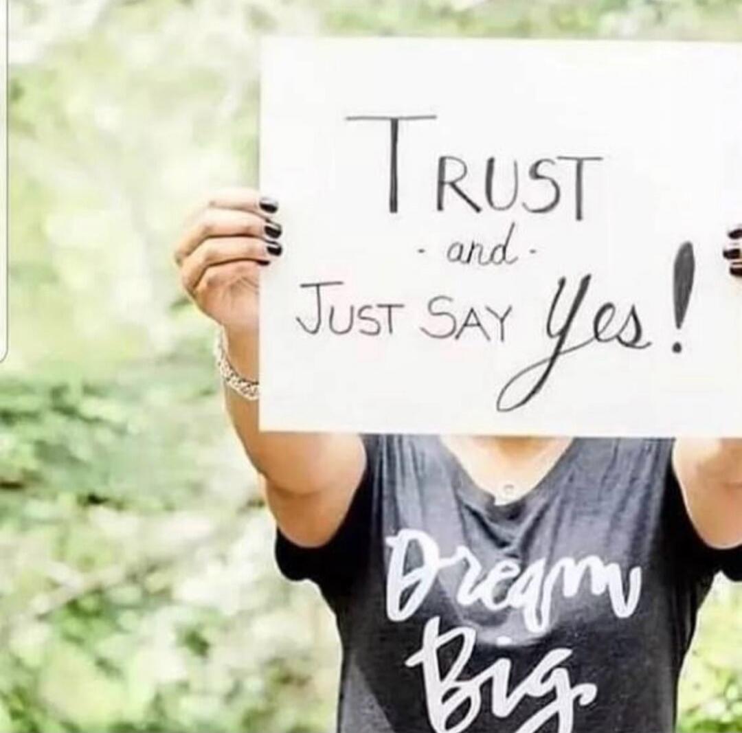 TRUST - and - JUST SAY Yes! Dream Big