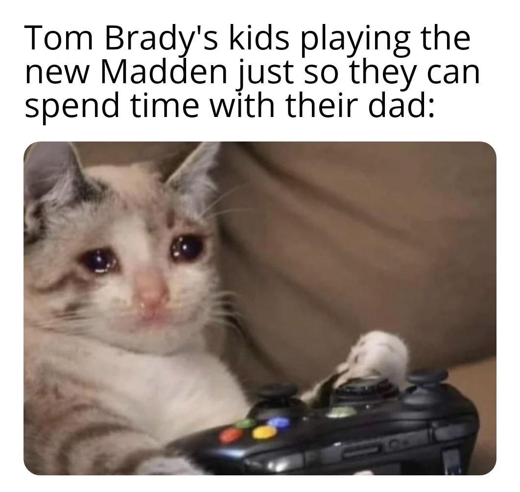 Tom Bradys kids playing the new Madden just so they can spend time with their dad