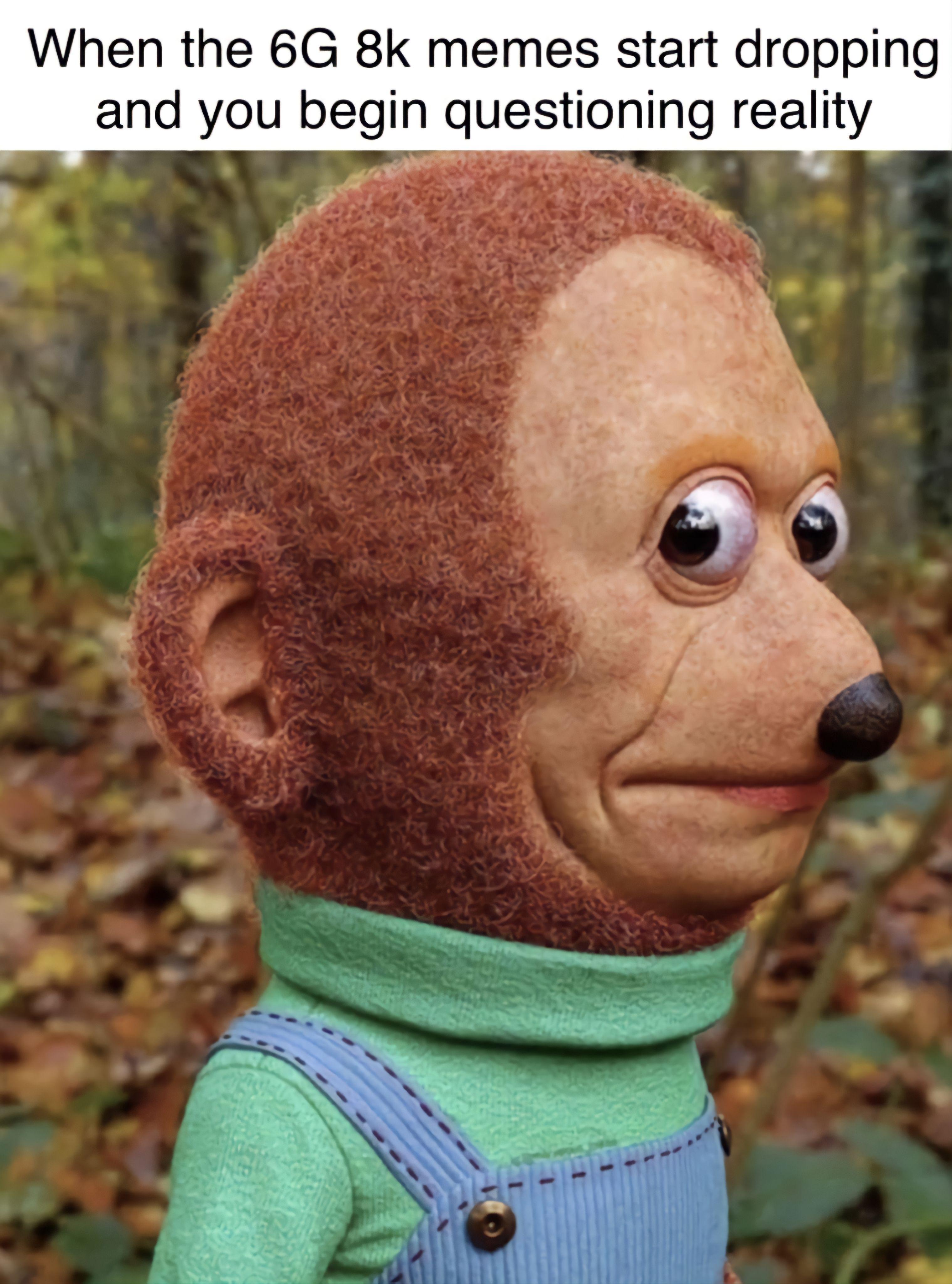 When the 6G 8k memes start droppi and you begin questioning reality