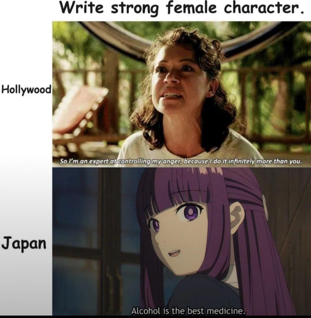 Werite strong female character