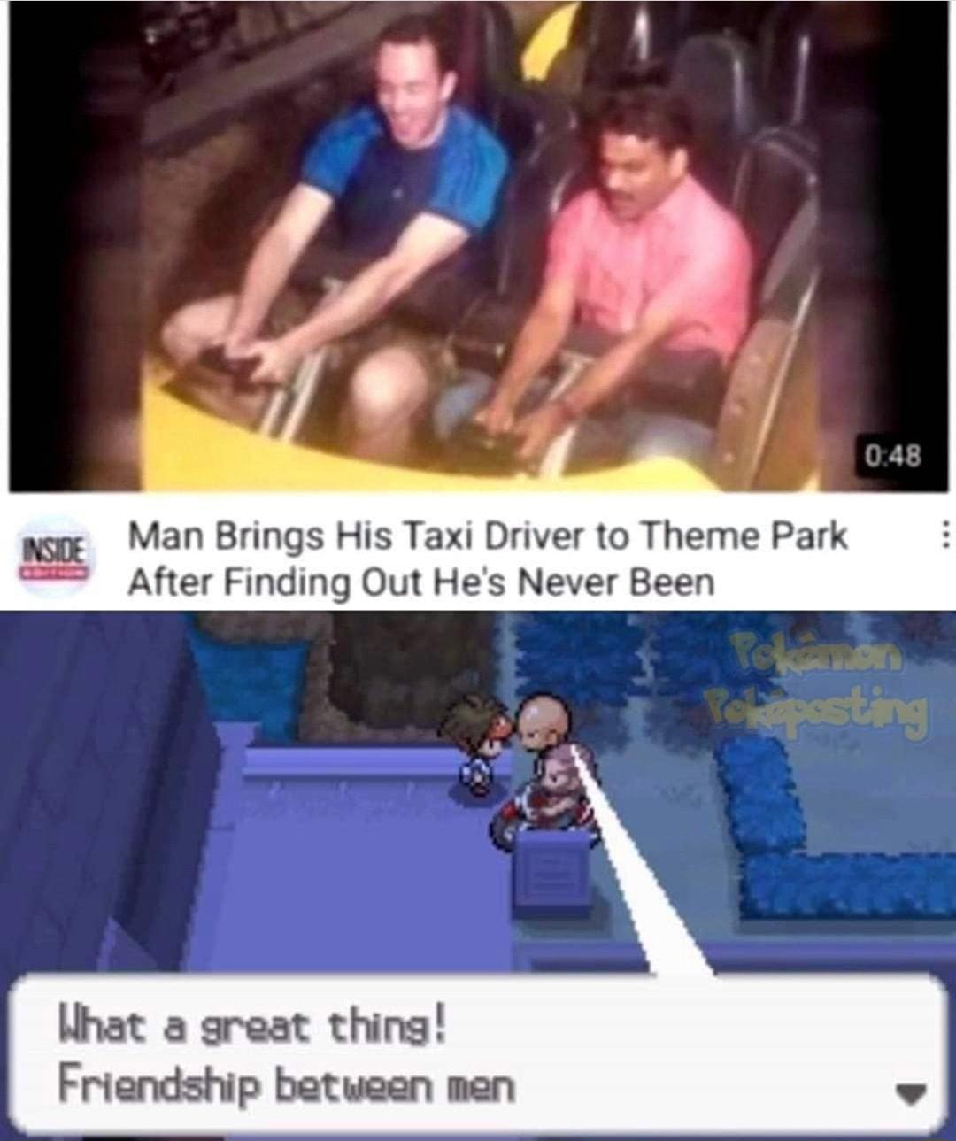 Man Brings His Taxi Driver to Theme Park 53 v After Finding Out Hes Never Been What a great thing Friendship between men