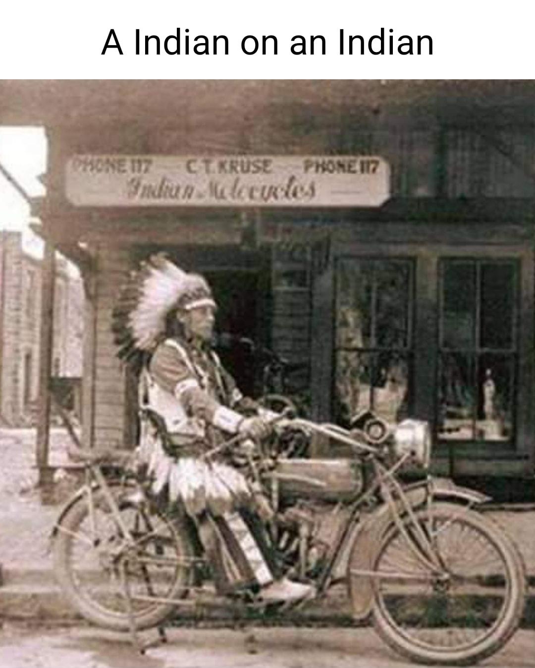 A Indian on an Indian