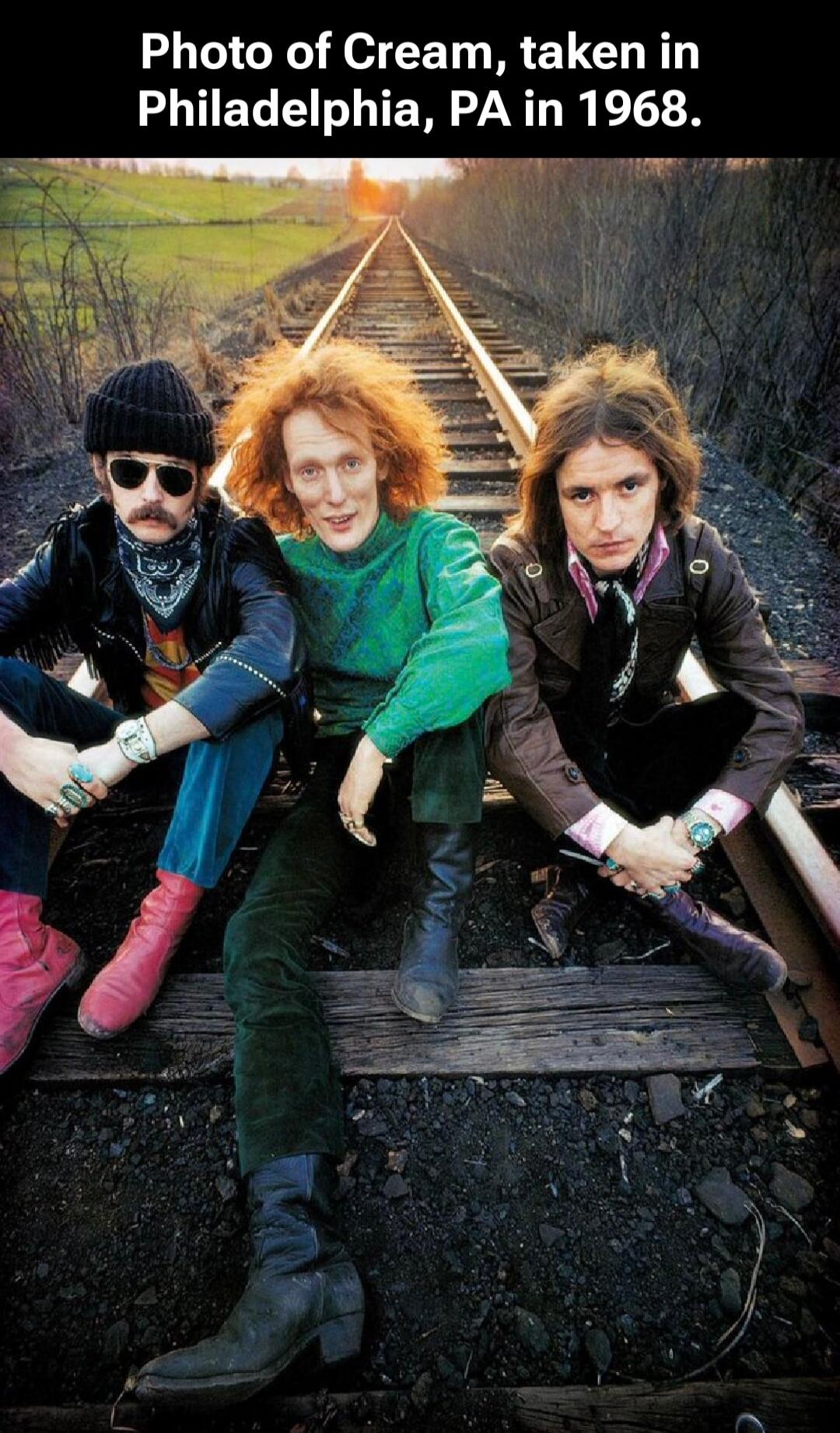Photo of Cream, taken in Philadelphia, PA in 1968.