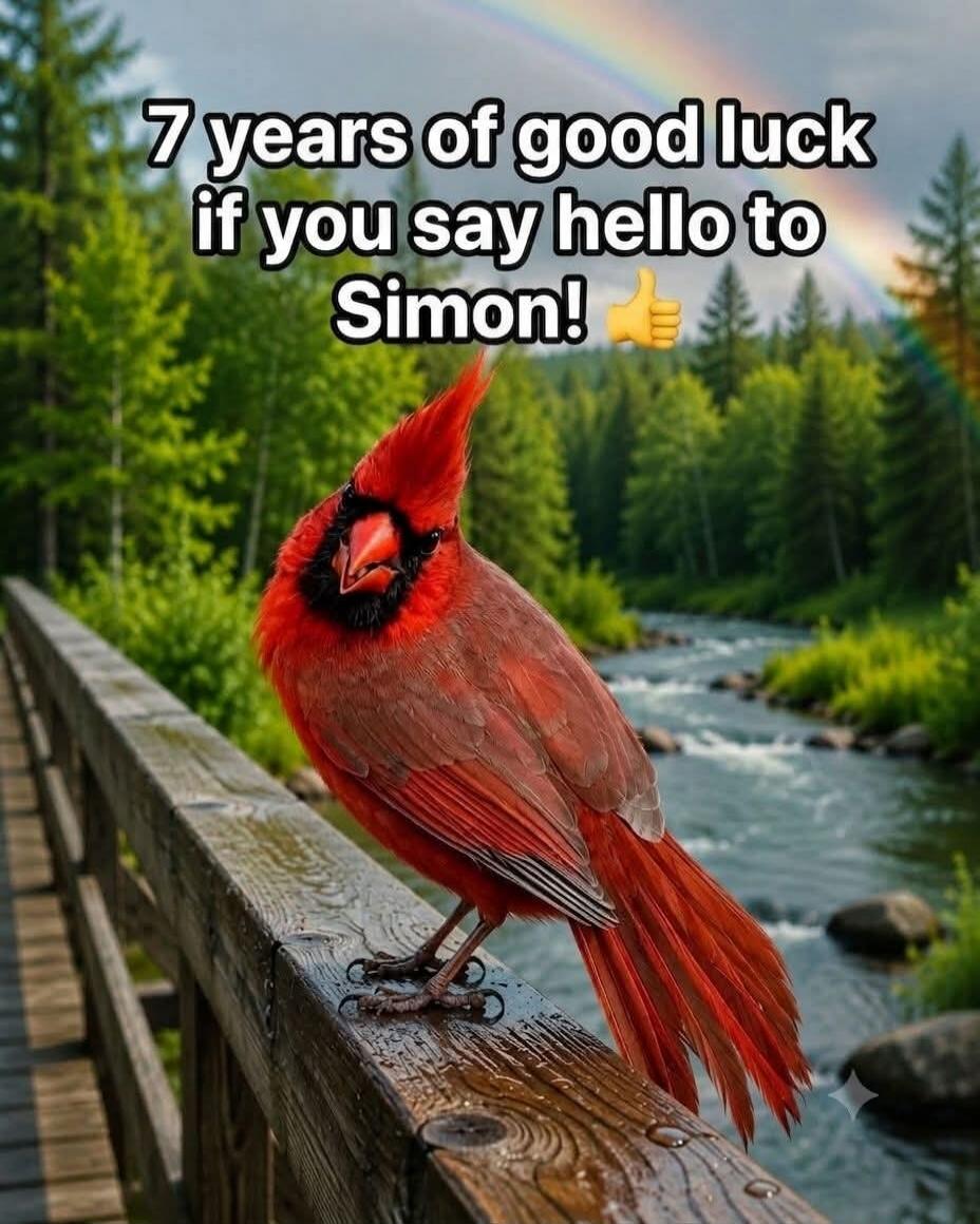 7 years of good luck if you say hello to Simon! 👍