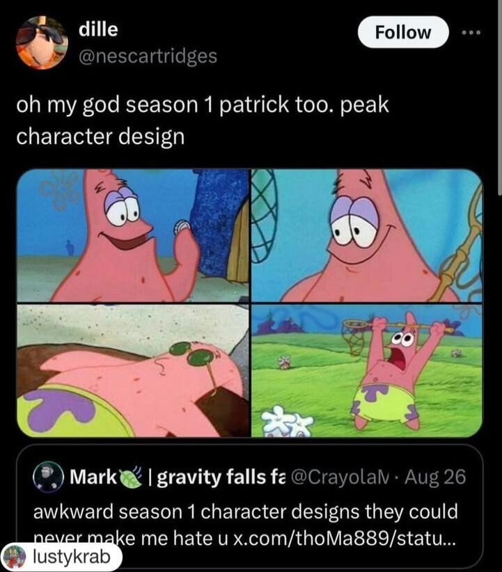 Follow NS oh my god season 1 patrick too peak character design Marlcg gravity falls fz Crayolals Aug 26 awkward season 1 character designs they could We me hate u xcomthoMa889statu