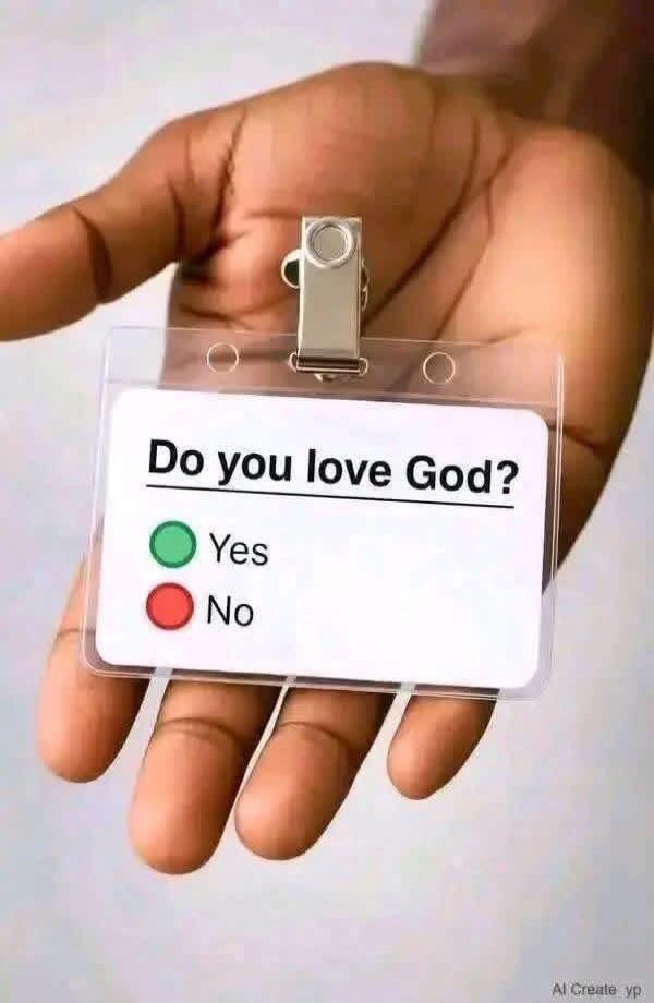 Do you love God? Yes No