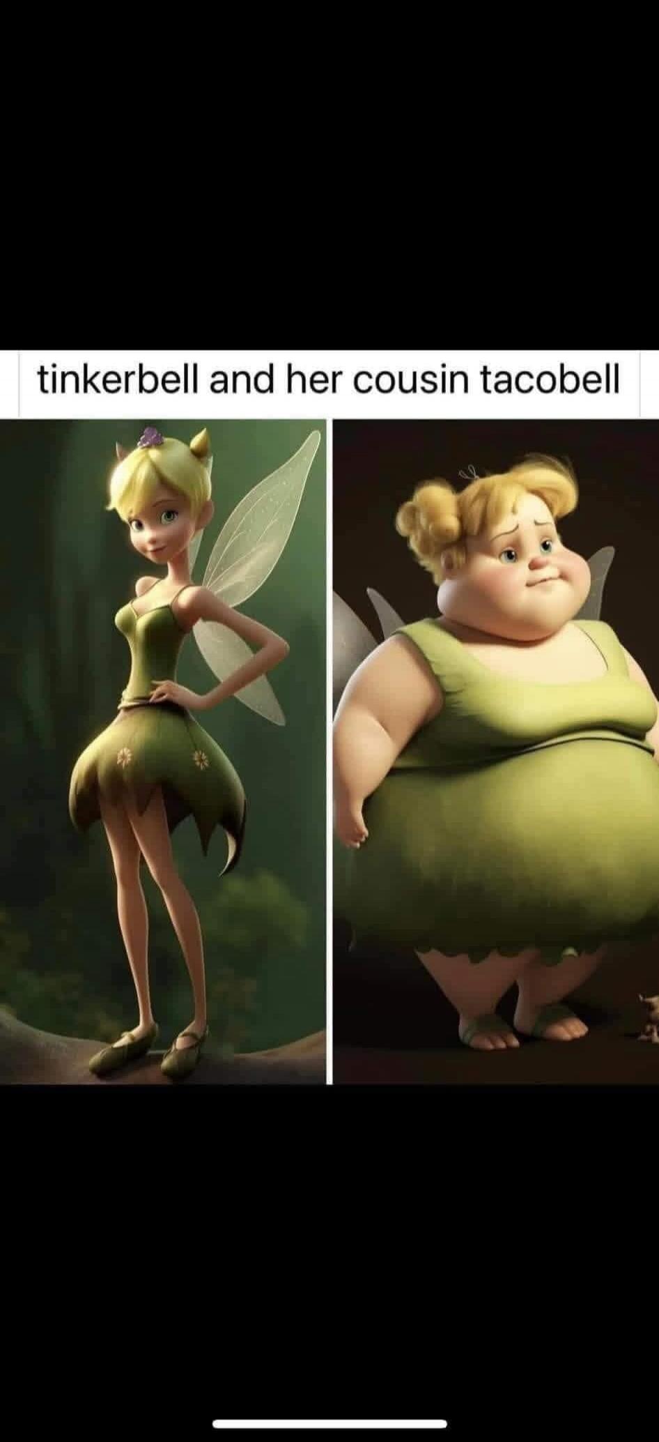 tinkerbell and her cousin tacobell