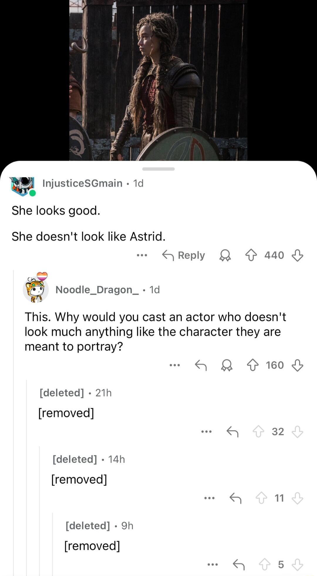 InjusticeSGmain 1d She looks good She doesnt look like Astrid Reply 440 Noodle_Dragon_ 1d This Why would you cast an actor who doesnt look much anything like the character they are meant to portray q R w0 d deleted 21h removed deleted 14 removed deleted 9 removed