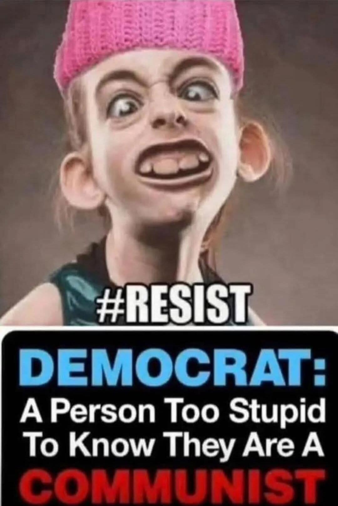 #RESIST
DEMOCRAT: A Person Too Stupid To Know They Are A COMMUNIST
