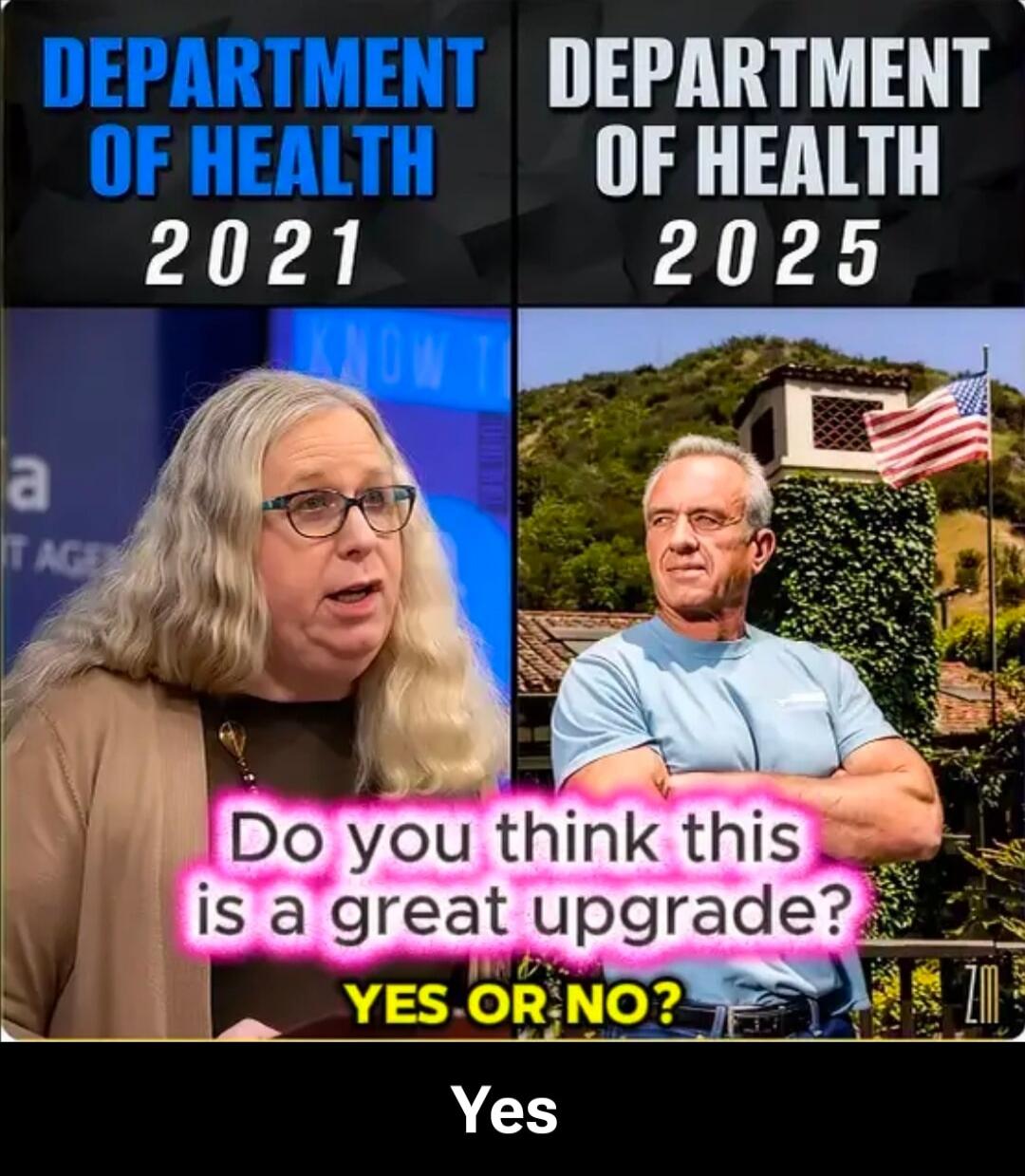 DEPARTMENT OF HEALTH 2021
Do you think this is a great upgrade?
YES OR NO?
Yes
DEPARTMENT OF HEALTH 2025