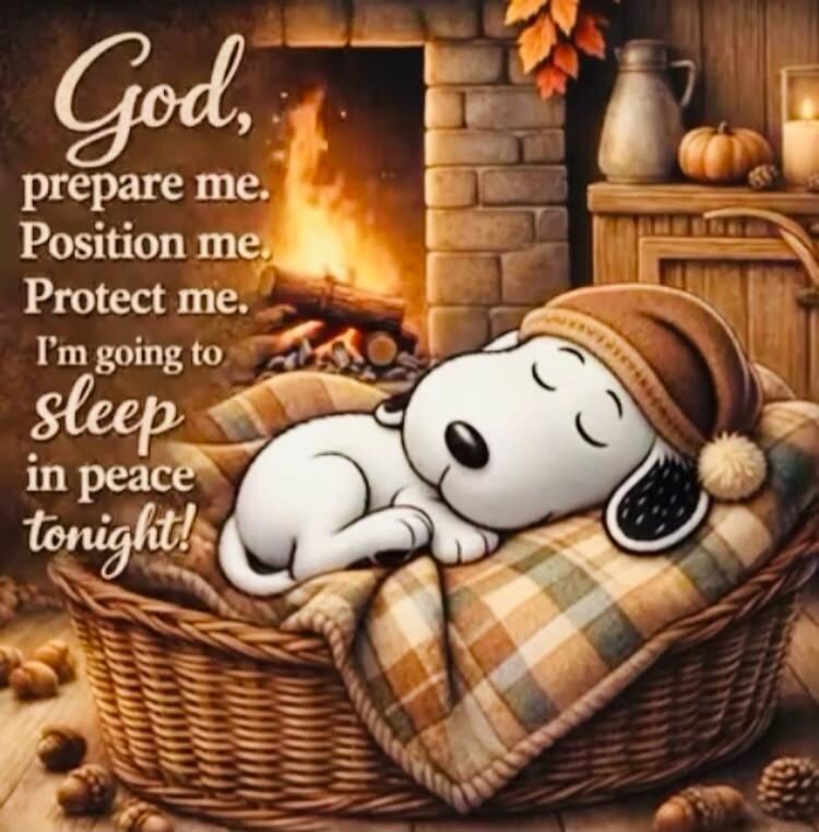 God, prepare me. Position me. Protect me. I'm going to sleep in peace tonight!