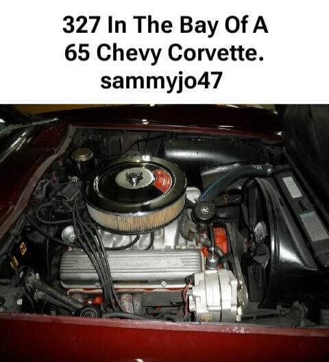 327 In The Bay Of A 65 Chevy Corvette. sammyjo47