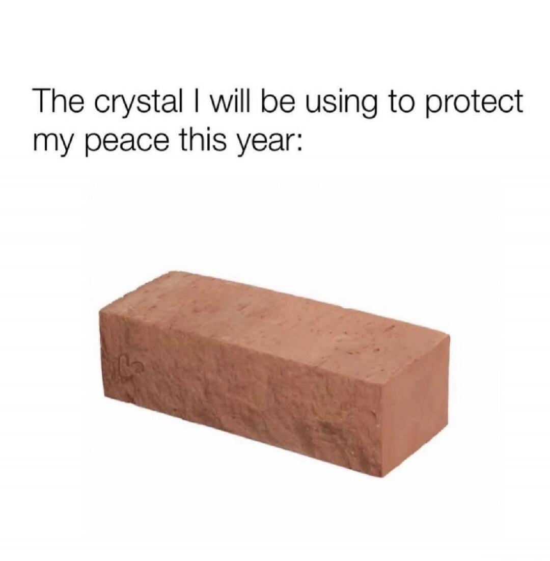 The crystal I will be using to protect my peace this year: