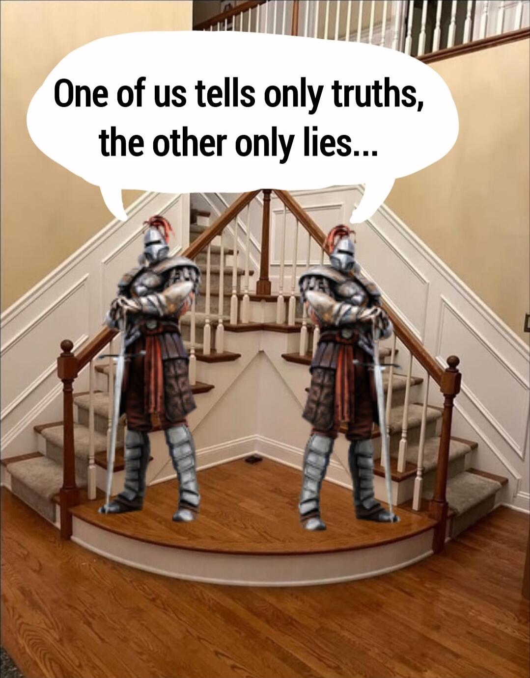 T One of us tells only truths the other only lies