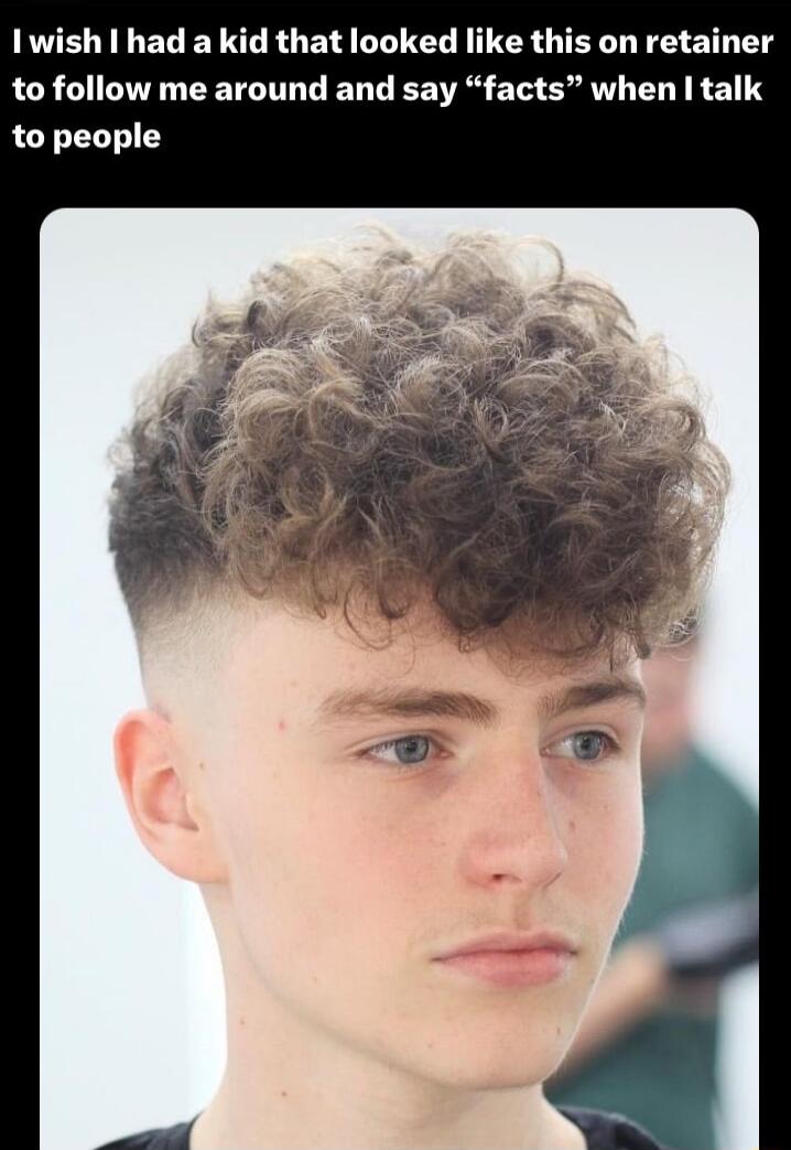 Iwish I had a kid that looked like this on retainer to follow me around and say facts when I talk to people