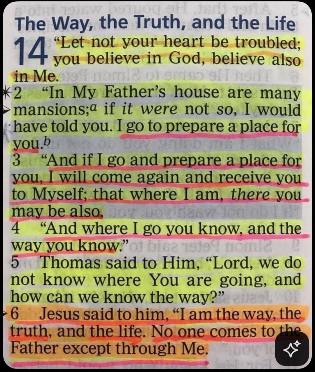 The Way, the Truth, and the Life. John 14:1-6: 