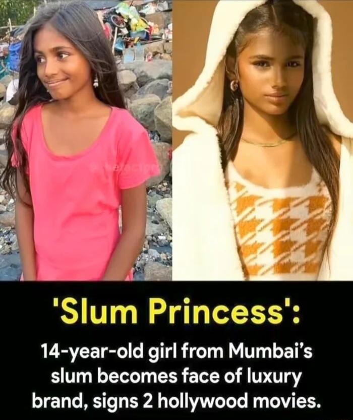 Slum Princess 14 year old girl from Mumbais slum becomes face of luxury brand signs 2 hollywood movies