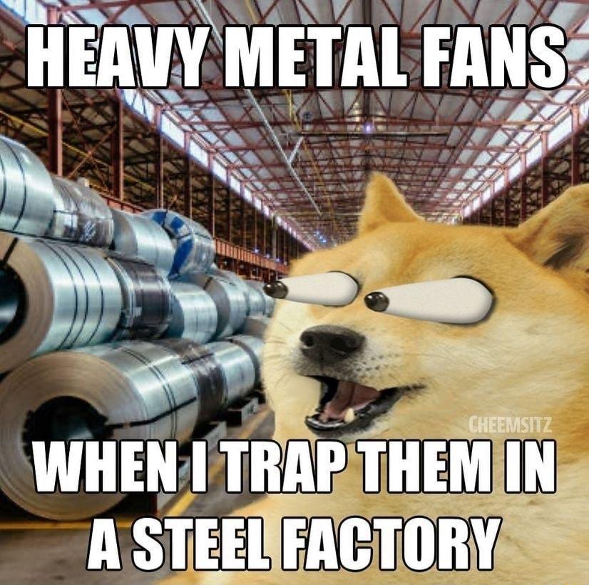nl NAN LX HEMY METAl HNS WHEN I TRAPITH A STEENFACTORYS
