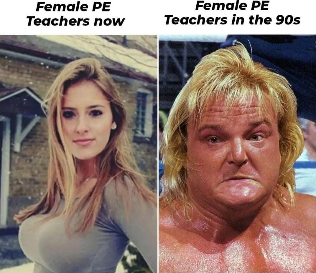 Female PE Female PE Teachers now Teachers in the 90s