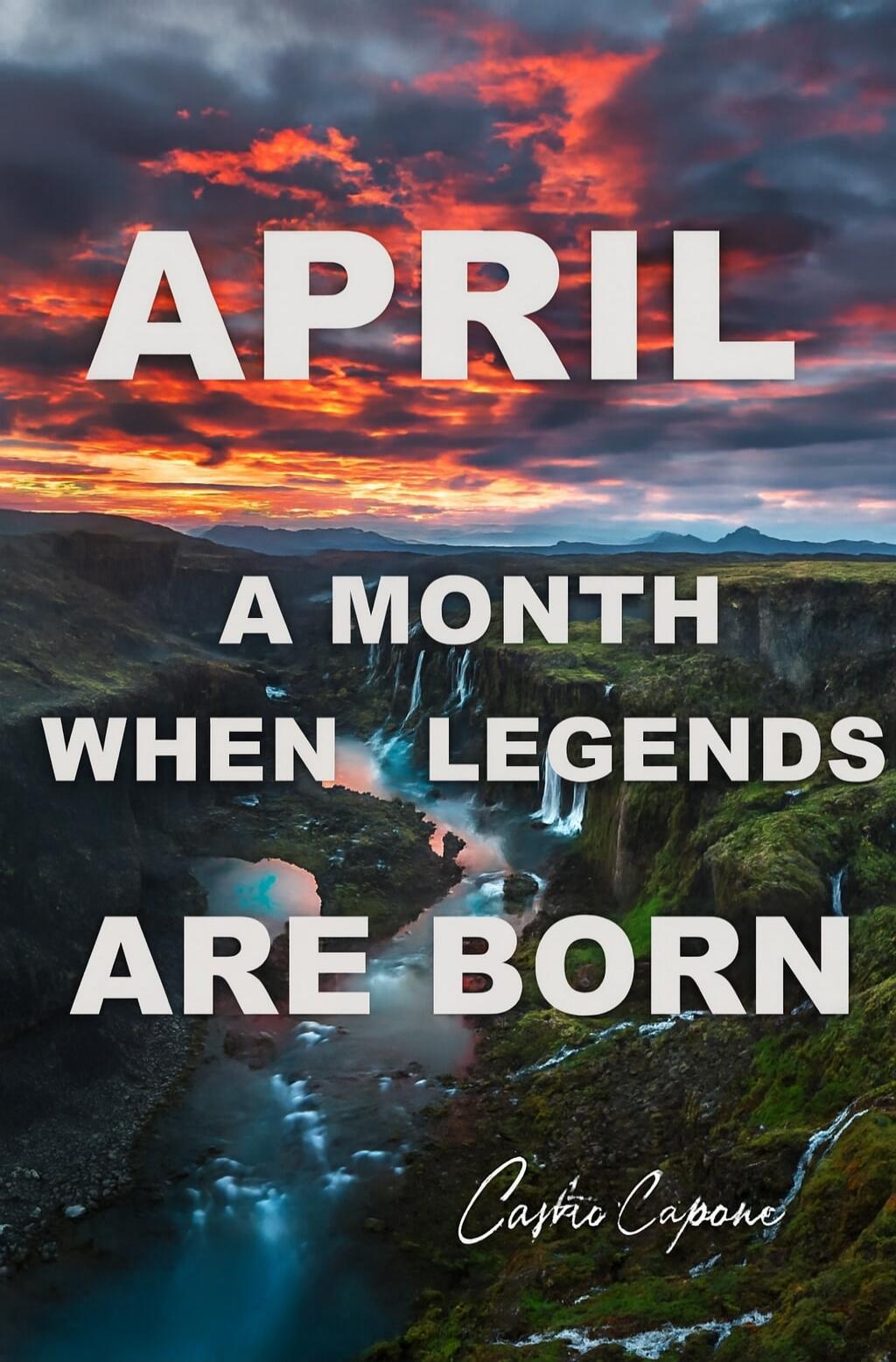 APRIL A MONTH WHEN LEGENDS ARE BORN