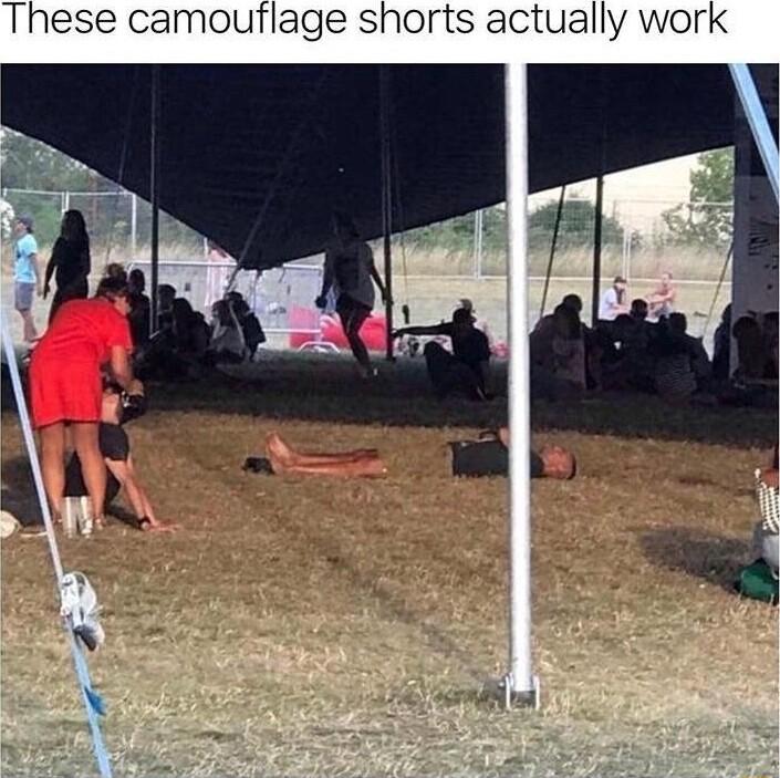 These camouflage shorts actually work