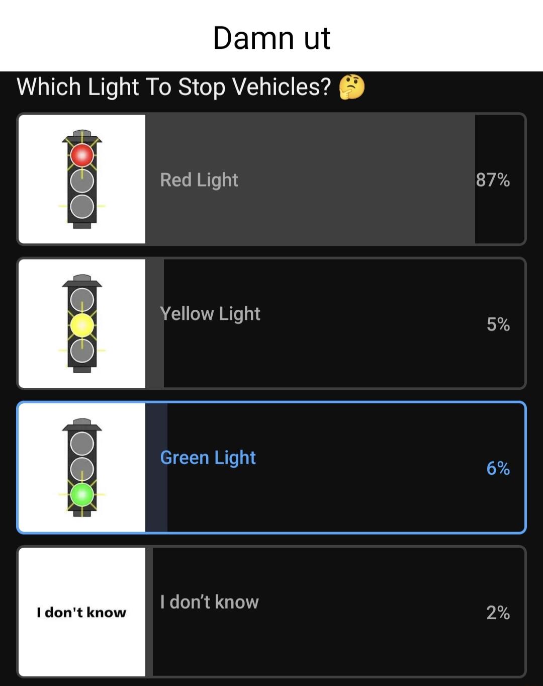 Red Light 87 I dont know