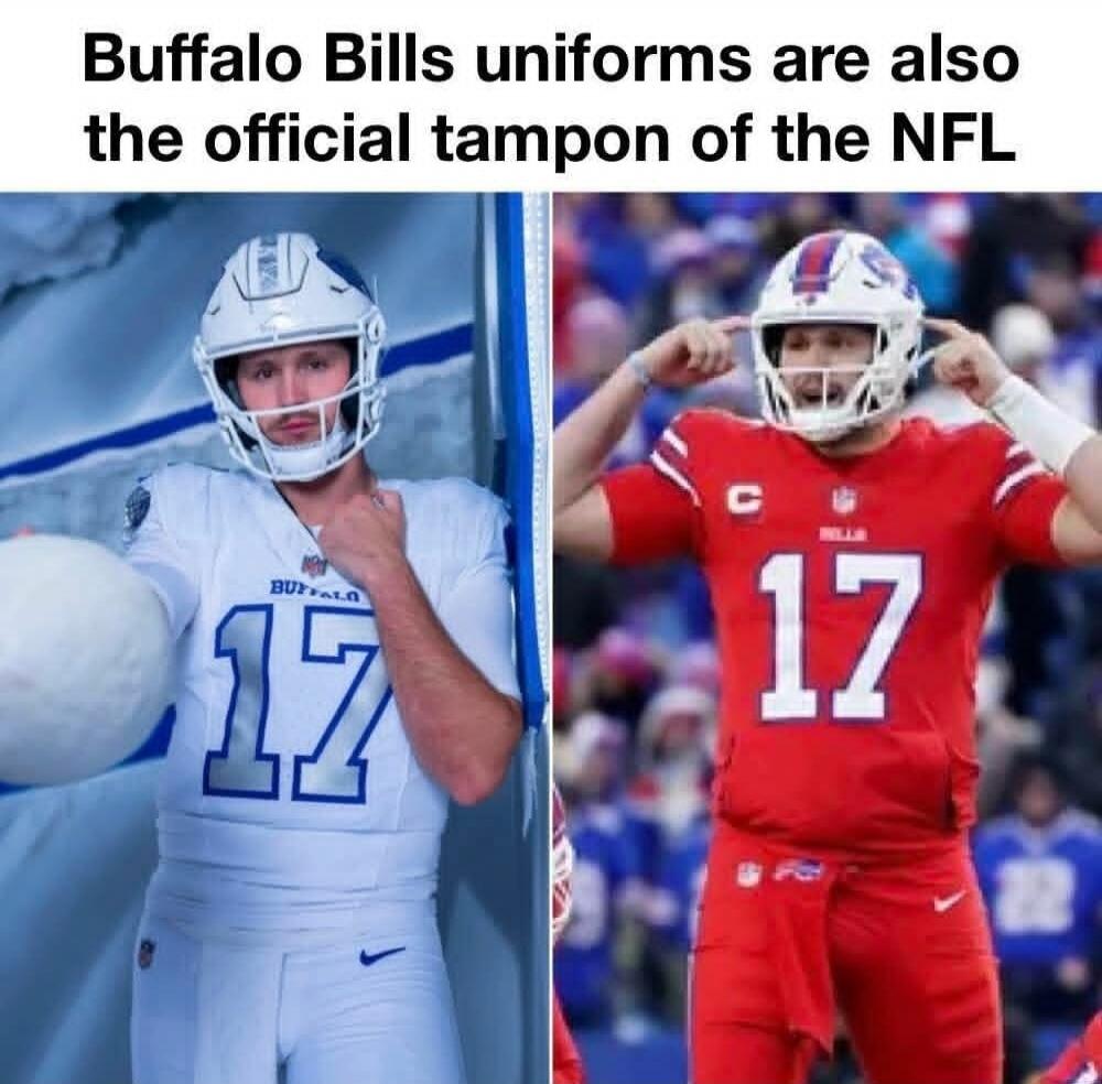 Buffalo Bills uniforms are also the official tampon of the NFL