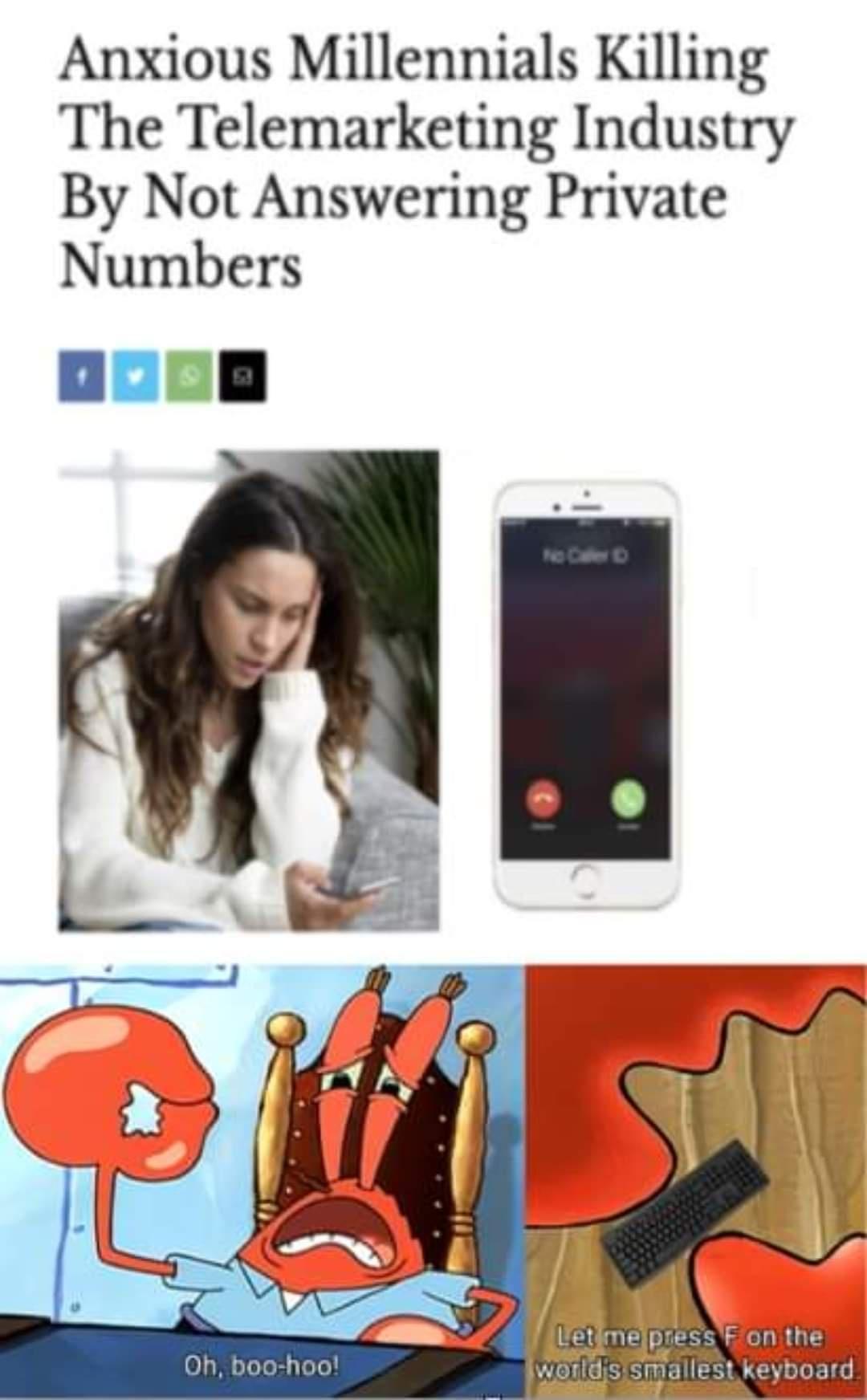 Anxious Millennials Killing The Telemarketing Industry By Not Answering Private Numbers