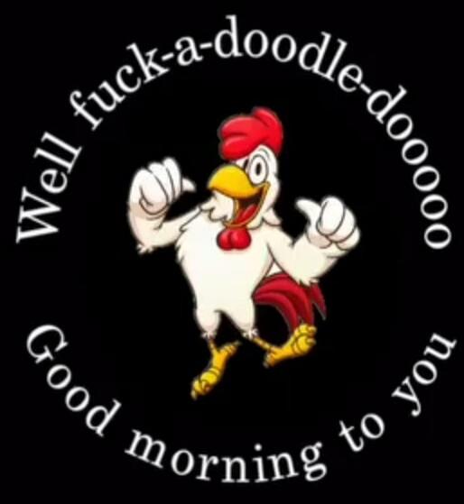 Well fuck-a-doodle-dooo Good morning to you