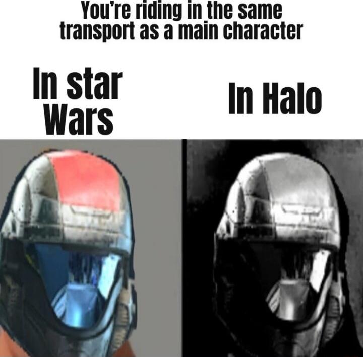 Youre riding In the same transport as a main character