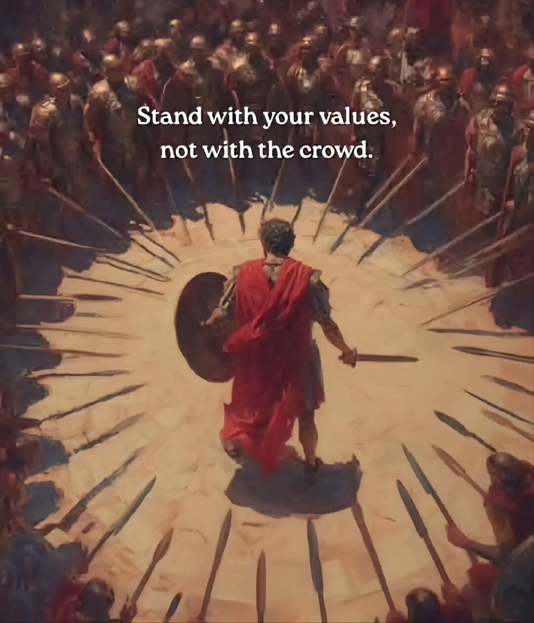Stand with your values, not with the crowd.