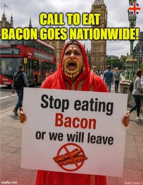 CALL TO EAT BACON GOES NATIONWIDE! Stop eating Bacon or we will leave