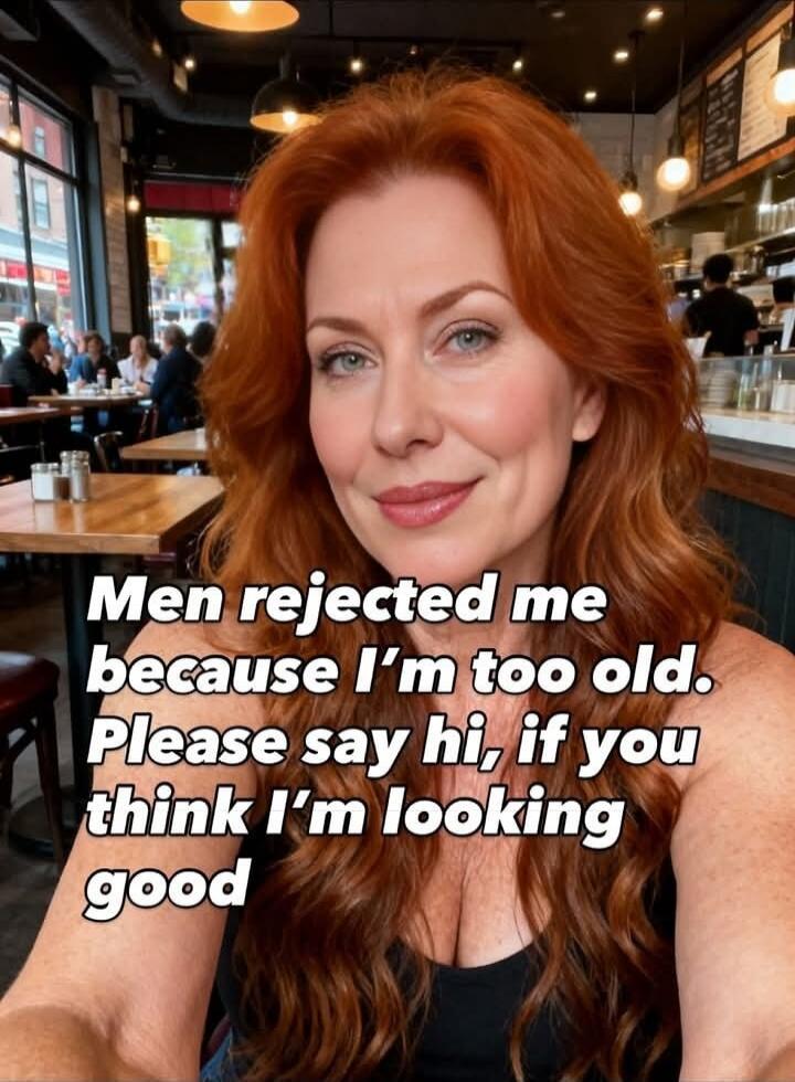Men rejected me because I'm too old. Please say hi, if you think I'm looking good