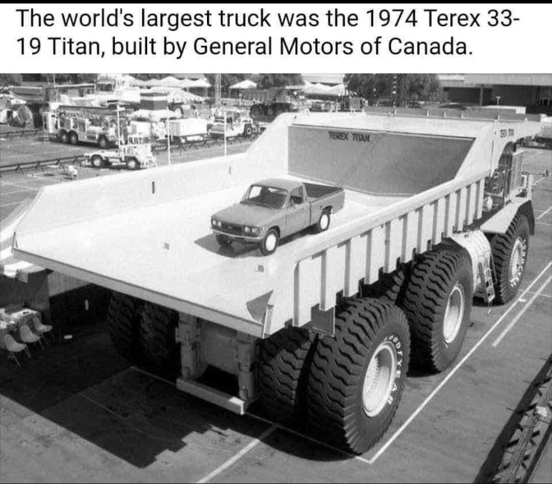 The worlds largest truck was the 1974 Terex 33