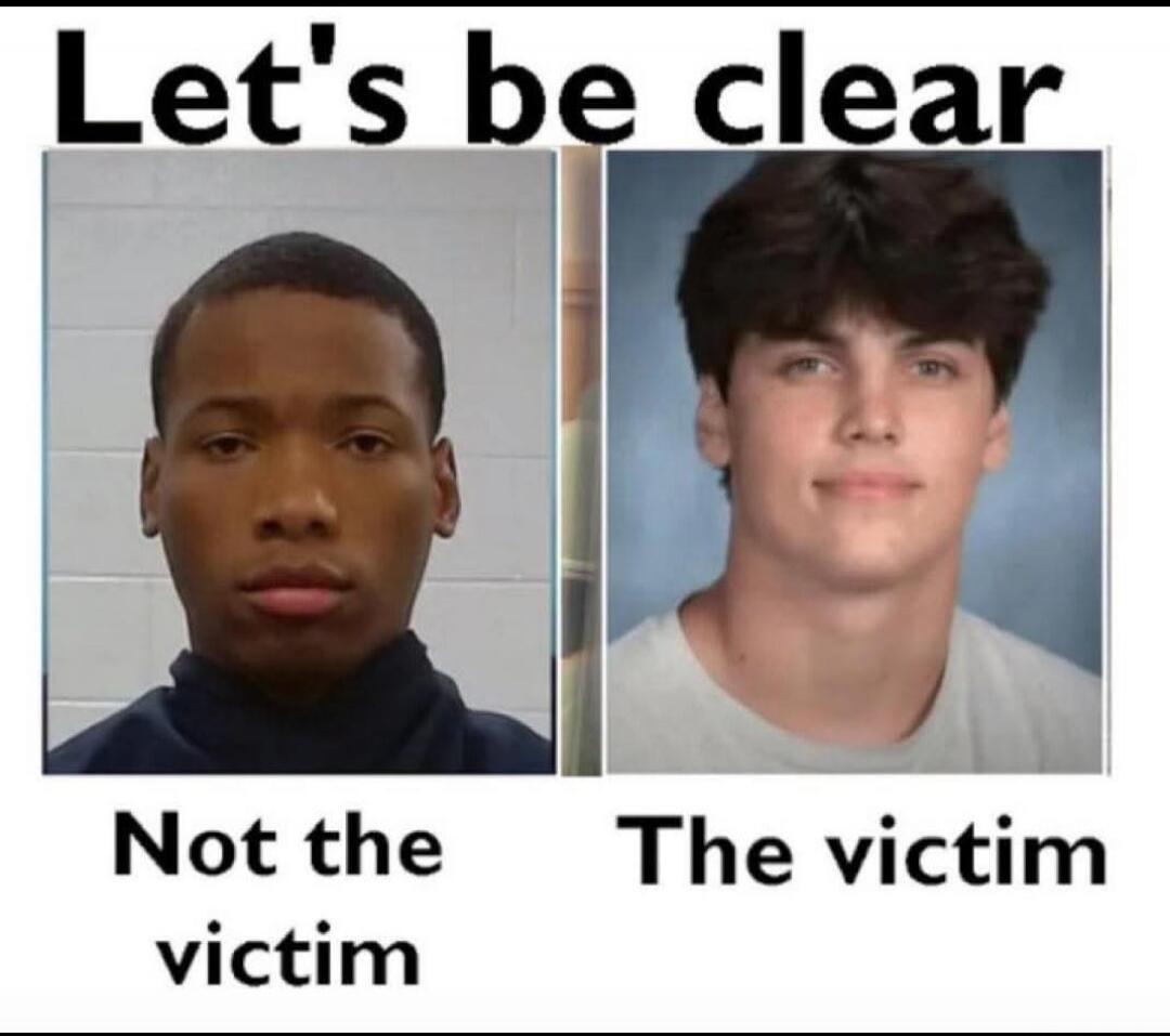 Let's be clear Not the victim The victim