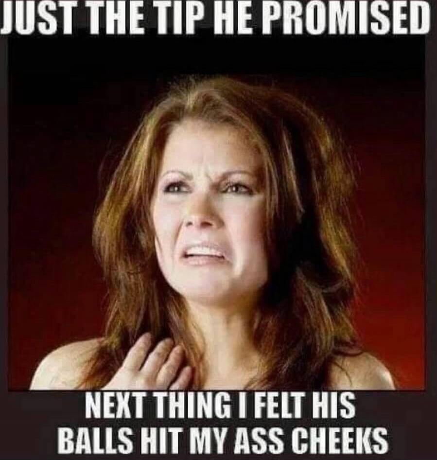 JUST THE TIP HE PROMISED NEXT THING I FELT HIS BALLS HIT MY ASS CHEEKS