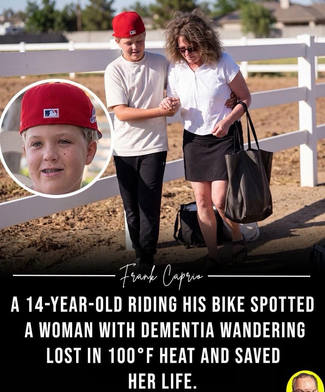 Frank Caprio - A 14-YEAR-OLD RIDING HIS BIKE SPOTTED A WOMAN WITH DEMENTIA WANDERING LOST IN 100°F HEAT AND SAVED HER LIFE.