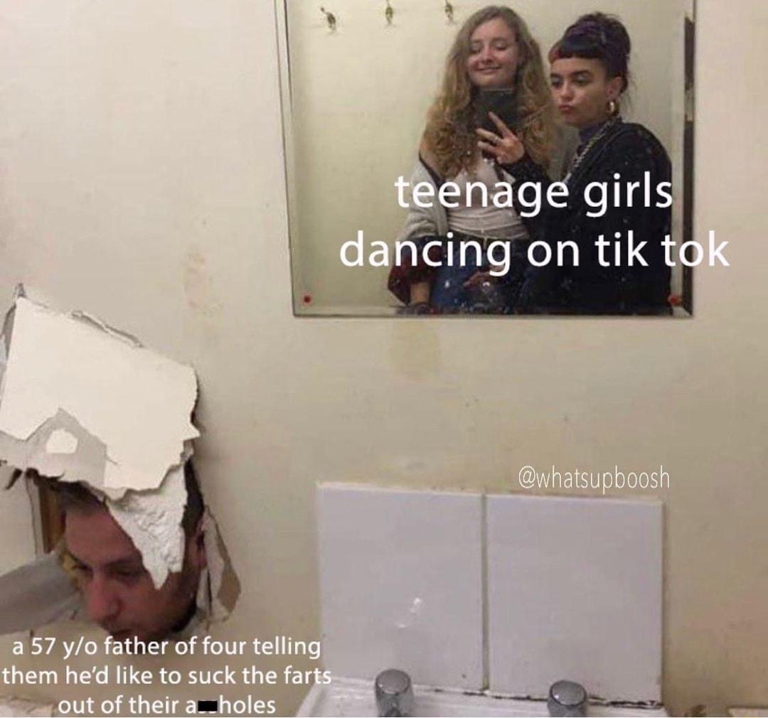 nage girl cing on tik tg