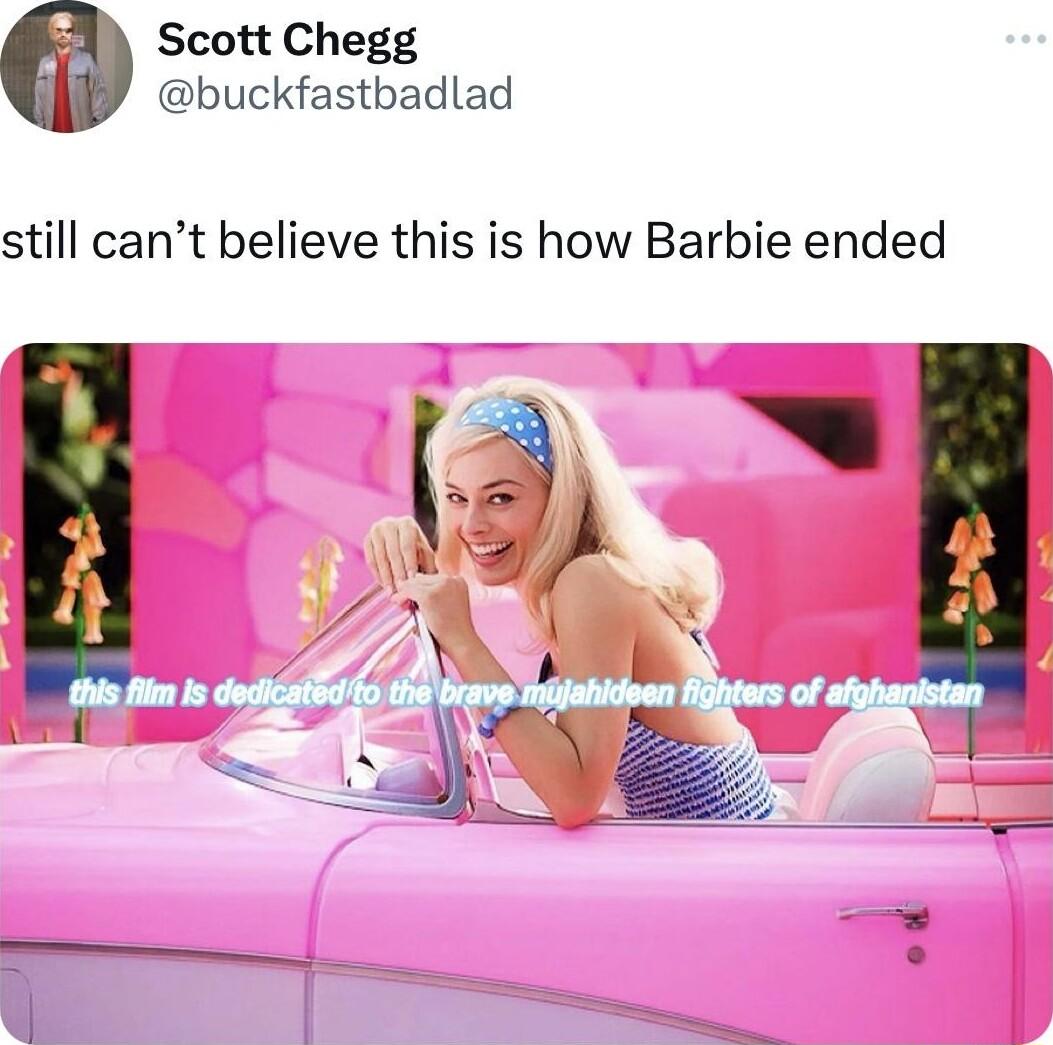 Scott Chegg buckfastbadlad still cant believe this is how Barbie ended LR