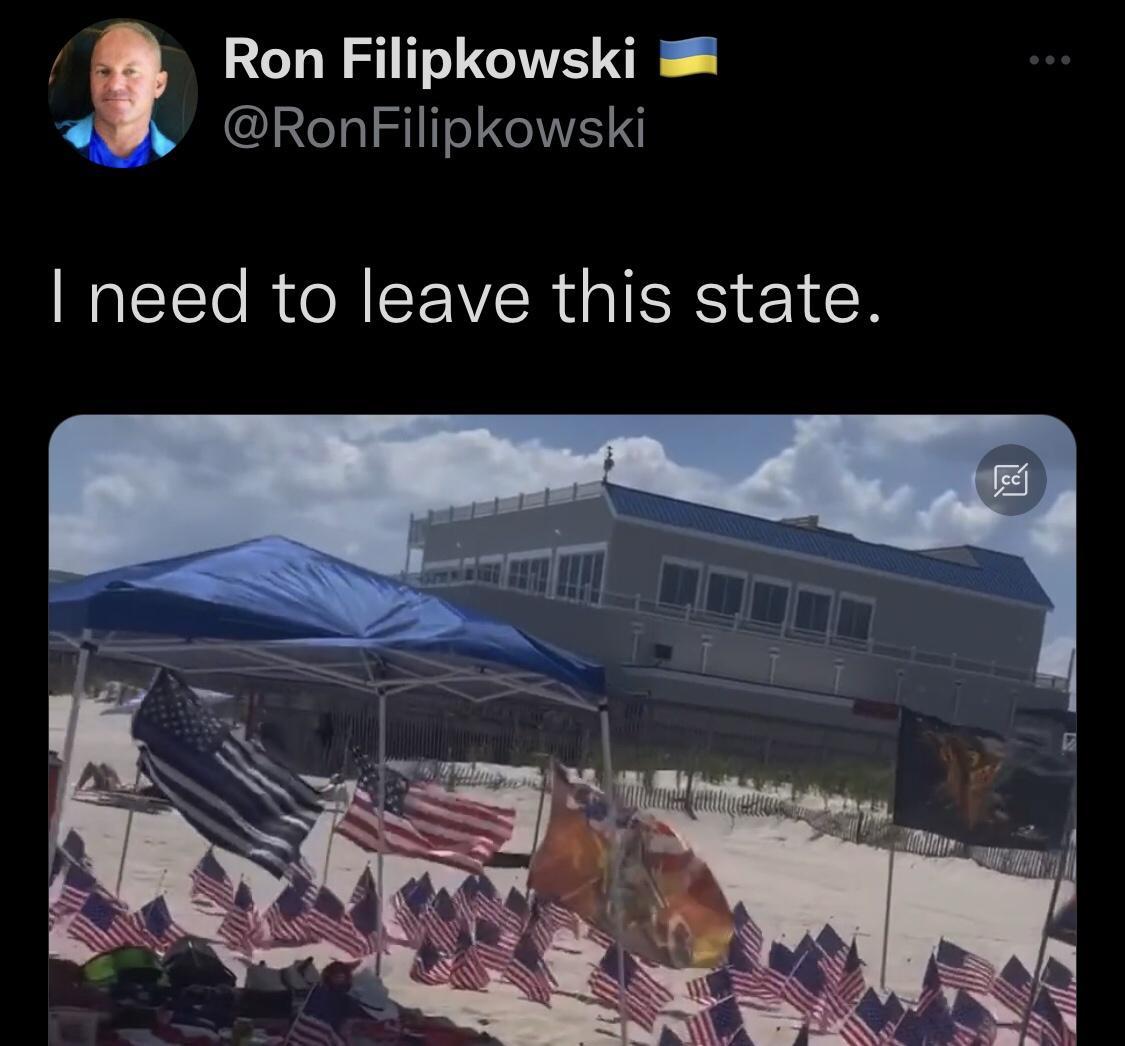 Q Ron Filipkowski RonFilipkowski need to leave this state