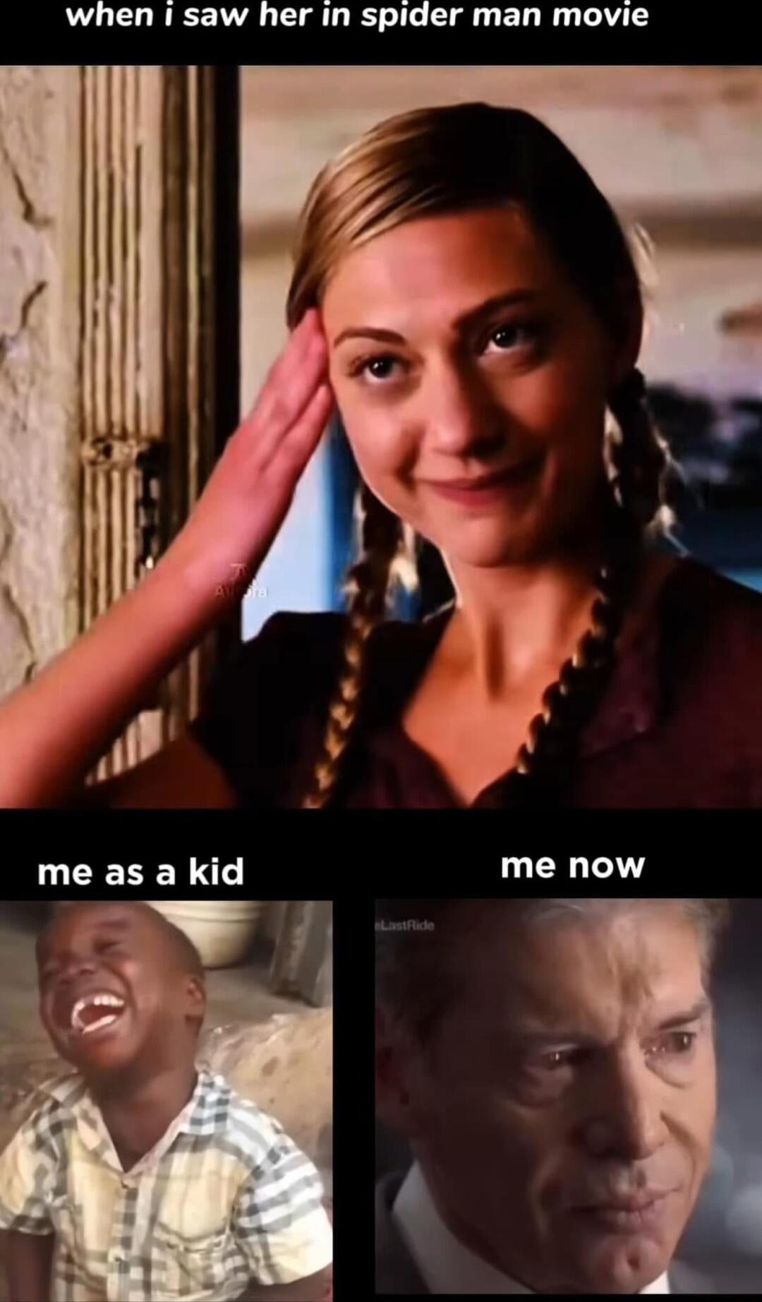 when I saw her in spider man movie